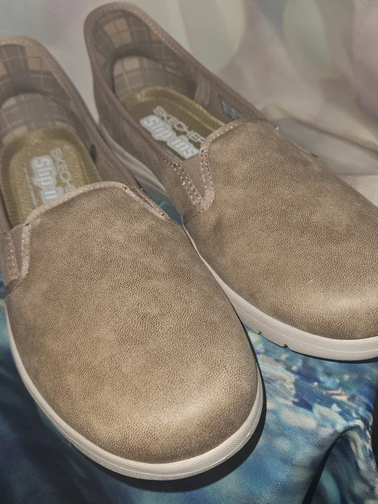Skechers Taupe Slip-On Clog Mules - Picture 4 of 10